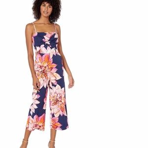 TrinaTurk Scenary Twist Front Culotte Leg Jumpsuit